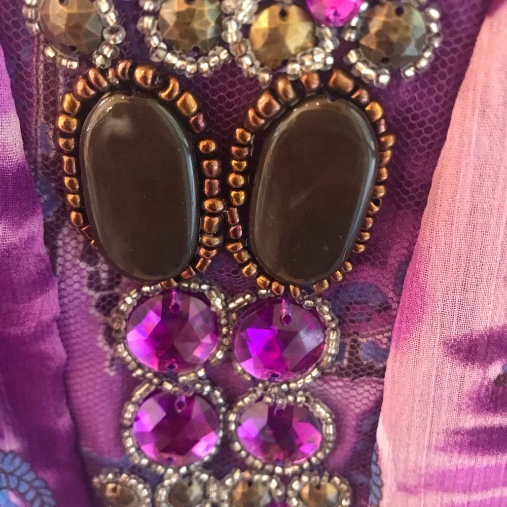 Gauzy Purple Blouse by Marc Bouwer XL - Picture 5 of 8